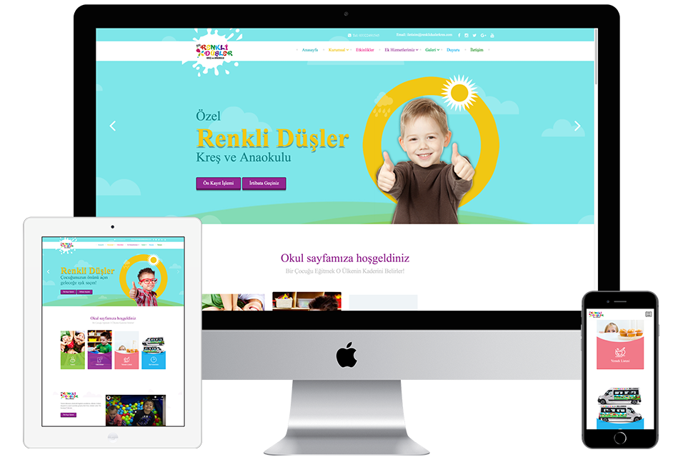 Nourkas Web Portfolio Renkli Düşler Kreş Website